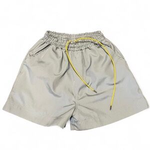 MNML Athletic Gray Shorts with Yellow Accent